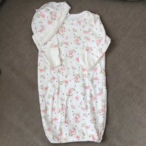 Little Me Infant Gown and Hat